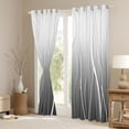 thumbnail image 3 of jejeloiu Abstract Geometric Striped Curtains Pack of 2 (42x84 Each) For Boys,Gray Abstract Lines Curtains Blackout For Kids, 3 of 7