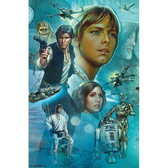 Star Wars: A New Hope - Celebration Mural Wall Poster, 22.375" x 34"