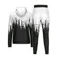 thumbnail image 4 of Gomelly Men Sweatshirts+Pant Outfits 2 Pcs Tracksuit Set Casual Jogger Sets Mens Lounge Running Hoodies Sweatsuit Hooded Loungewear Style B M, 4 of 5