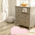 thumbnail image 5 of Unique Bargains Heart Shape Soft Absorbent Bath Rugs Light Pink 12" x 16", 5 of 7