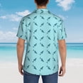 thumbnail image 6 of Daiia Party Shark Cute Hawaiian Shirt for Men Gentle Cotton Regular Short Sleeve Casual-Small, 6 of 9