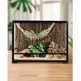 thumbnail image 2 of Reptile Bridge, Bamboo Climbing Ladder Lounger for Gecko Tank Accessories, 2 Pack Habitat Decor for Lizards, Chameleons, Frogs and Hermit Crabs, 2 of 8