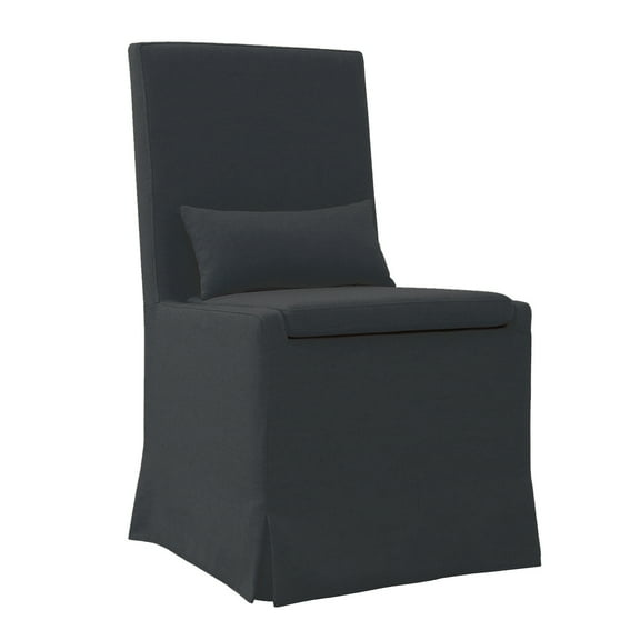 Padma's Plantation Sandspur Beach Wood Dining Chair in Charcoal Gray