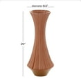 thumbnail image 4 of DecMode 20" Ribbed Orange Ceramic Vase, 4 of 9