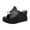 Black, variant on BONIXOOM Wedge Sandals for Women Clearance Fall Slip-On Platform Casual Fashion Womens Shoes White Size 7