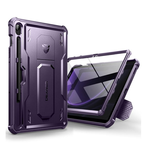 Dexnor Case for Samsung Galaxy Tab S9 FE 10.9 Inch 2023, [Built in Screen Protector & Kickstand] with Pen Holder Heavy Duty Shockproof Full Body Protective