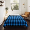 thumbnail image 4 of Black Blue Plaid Small Tapestry for Bedroom Wall Hanging Tapestry, Country Buffalo Checked Gingham Ceiling Backdrop Tapestries Poster Blanket Wall Decor for Teens Room Living Room Dorm 23" x 28", 4 of 8