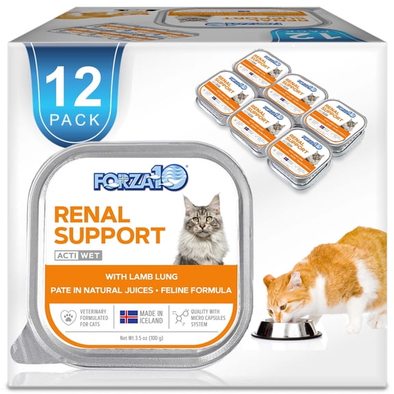 Forza10 Wet Cat Food Kidney Renal Support, with Lamb, Adult canned food 3.5oz, 12 Pack