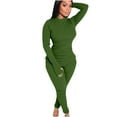thumbnail image 1 of KIHOUT Sweatsuit for Women 2 Piece Outfits Long Sleeve Round Neck Solid Color Tops and Pants Lounge Set, 1 of 6