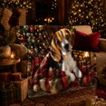 thumbnail image 3 of Beagle Dog Christmas Box By Lit Fireplace Holiday, Festive Pet Portrait Pattern, Warm Flannel Blanket for Living Room and Bedroom, Dog Lovers Christmas Gift, Pet Lover Home Decor, 3 of 9