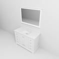 thumbnail image 6 of Dukes 48 in. W x 22 in. D White Single Bath Vanity, Cultured Marble Top, and 46 in. Mirror, 6 of 10