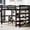 Espresso, variant on Full Size Bedroom Loft Bed, . Has Desk And Shelf Storage. Bed With Under Shelves. Space Saving