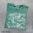 thumbnail image 4 of Shark Trio Ocean Waves Graphic Print T-Shirt | Vintage Marine Wildlife Tee | Retro Sea Adventure Unisex Top, 4 of 6