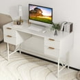 thumbnail image 6 of Costway 48" Computer Desk with 4 Drawers Storage Metal Frame Modern Study Writing Desk, 6 of 10