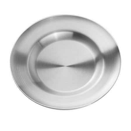 

Stainless Steel Plate European Style Plate Pasta Plate Double Layers Dinner Plate