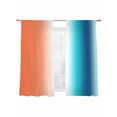 thumbnail image 7 of Orange Blue Ombre Sheer Curtains 72 Inch Length 2 Panels Set, Abstract Modern Art Aesthetics Voile Window Treatment Rod Pocket Curtains Sheers Drapes for Bedroom/Living Room/Kitchen 52"x72"x2, 7 of 7