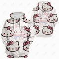 thumbnail image 4 of 2023 Décontracté Printemps Automne Femmes Chandail à Capuchon Dessin Animé Hello Kitty Imprimé Col Rond Manches Longues Mode Ample Chandails à Capuchon Longs Hauts HOEMLIN, 4 of 6