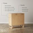 thumbnail image 3 of Nathan James Enloe Scandinavian Accent Cabinet, Living Room Storage Cabinet for Kitchen or Modern Sideboard Buffet with Herringbone Design, Raw Oak, 3 of 6