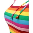 thumbnail image 6 of DARING DIVA Women's Rainbow Striped Tie Spaghetti Strap Crop Top XL Multicolor, 6 of 7