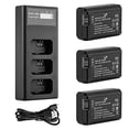 thumbnail image 2 of Paquete de Cargador de Batería NP-FW50, Batería LP Paquete de 3 y Cargador de Triple Ranura, Compatible con Cámara Sony Alpha a7, a7 ii, a7rii, a5100, a6000, a6300, a6500, 2 of 2