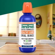 TheraBreath Healthy Gums Mouthwash, Antigingivitis Mouth Rinse for Adults, Clean Mint, 16 fl oz