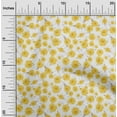 thumbnail image 2 of oneOone Cotton Jersey Yellow Fabric Florals Sewing Material Print Fabric By The Yard 58 Inch Wide, 2 of 5