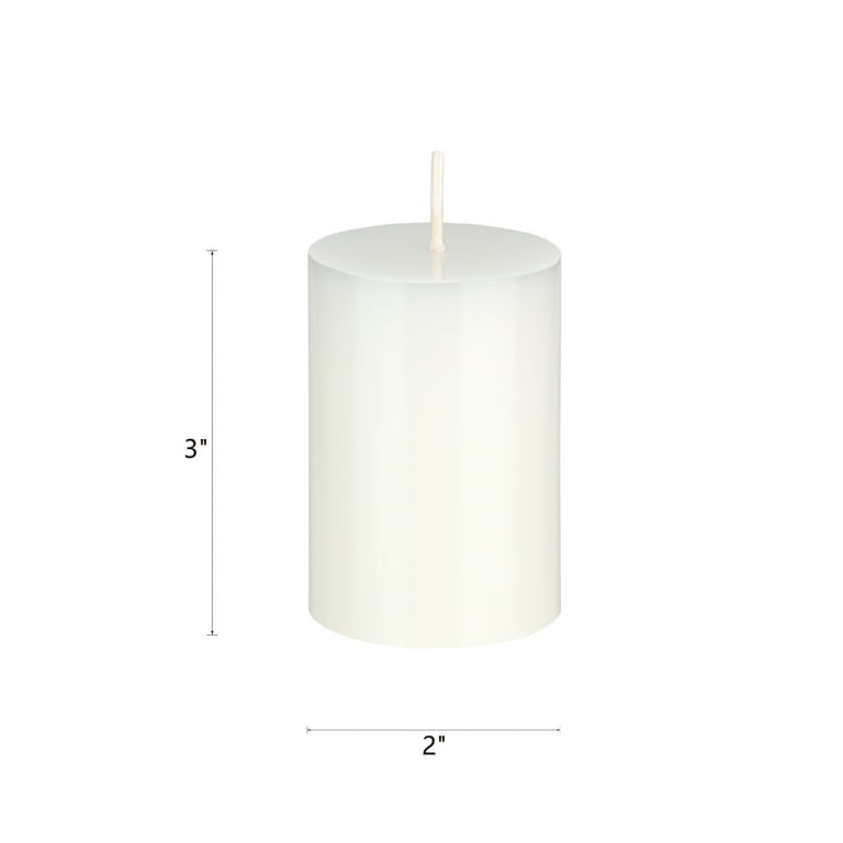 Handmade White Wax Candles, Unscented