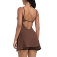 thumbnail image 5 of Bnwani Tennis Dresses for Women,Dresses for Women,Built-in Bra,Quick Drying,Breathable,Casual,Brown,XL, 5 of 6