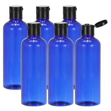 Uxcell 6 Pcs 3.4 Oz(100ml) Plastic Travel Bottles with Flip Cap, Blue