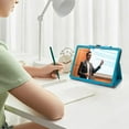 thumbnail image 5 of Compatible for UMIDIGI G1/G2/G3 Tablet 2023 Model Case, Kebiory PU Leather Case Support Auto Sleep/Wake, Magnetic Clasp Pocket Folio Smart Cover for UMIDIGI G1/G2/G3 Tablet 10.1 inch - Blue, 5 of 6
