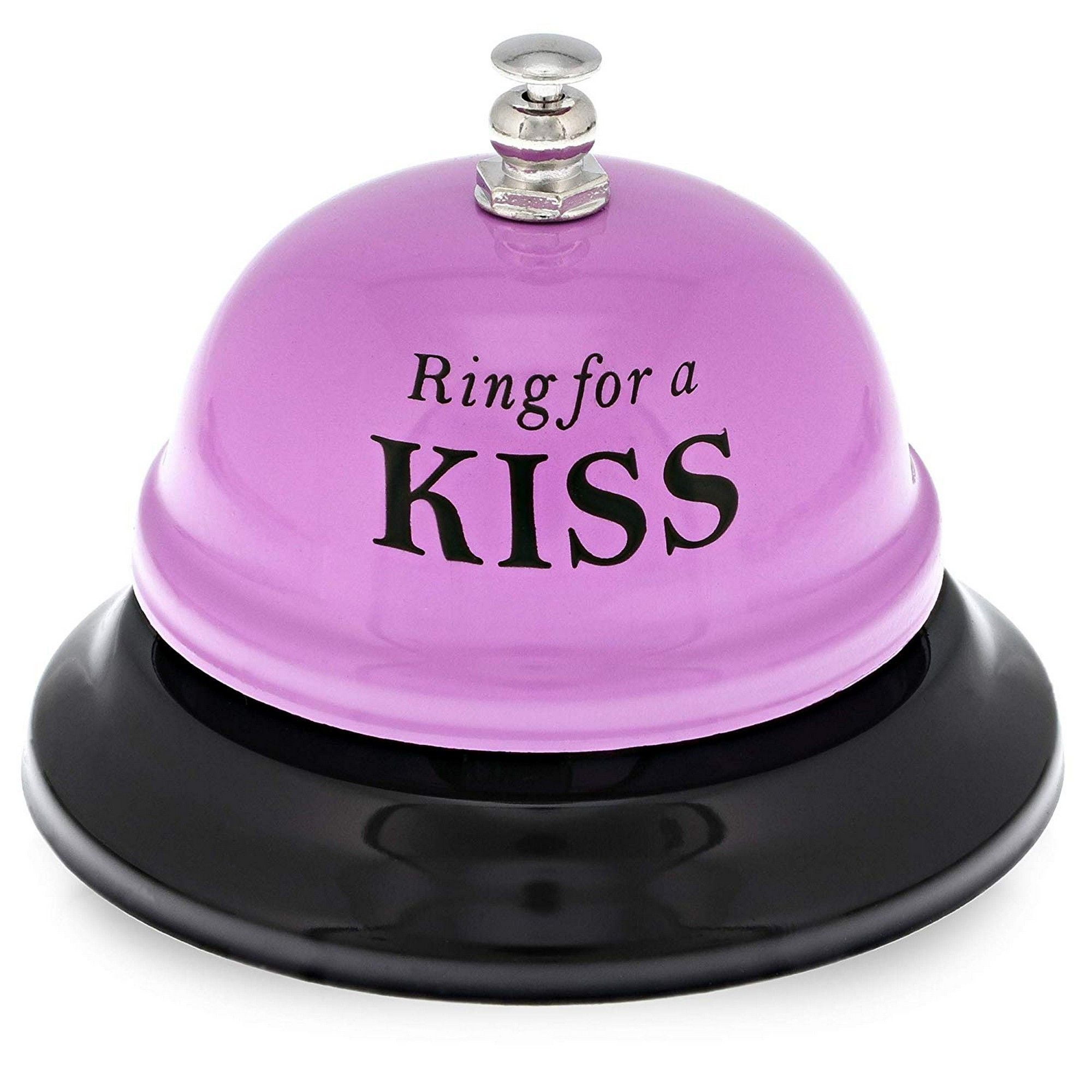 Novelty Ring for Kiss Desk Bell Cute and Funny Gifts for Her, Anniversary, Birthday, 2.5