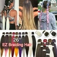thumbnail image 1 of SEGO 3PCS/Lot Pre-stretched EZ Braiding Hair Yaki Braid Hair Professional Synthetic Fiber Corchet Braids Hair Extensions Black/Blonde, 1 of 9