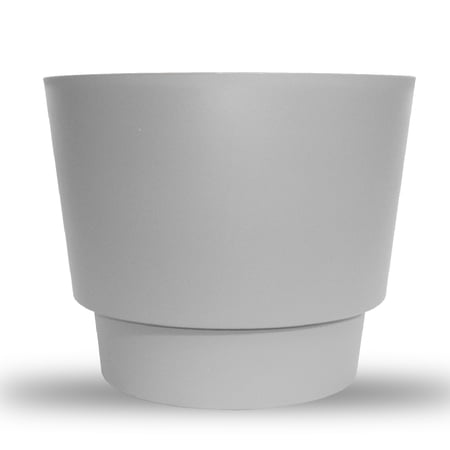Mainstays 12in Gray Resin Tall Cylinder Planter