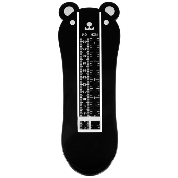 Shoe Size Gauge Foot Measuring Tool with Size Chart for Kids Ages 0-8 Accurate Shoe Fitting Device Black