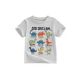 thumbnail image 1 of Argulvti T-Shirt d'Été pour Petits Garçons, Manches Courtes à la Mode, Col Rond, Imprimé de Lettres Dinosaure, 1 of 7