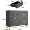 thumbnail image 4 of FOLDLIFE Bedroom Dresser with 8 Drawers, Wooden Dresser for Entryway, Wide Storage Cabinet for Living Room, White, 4 of 7