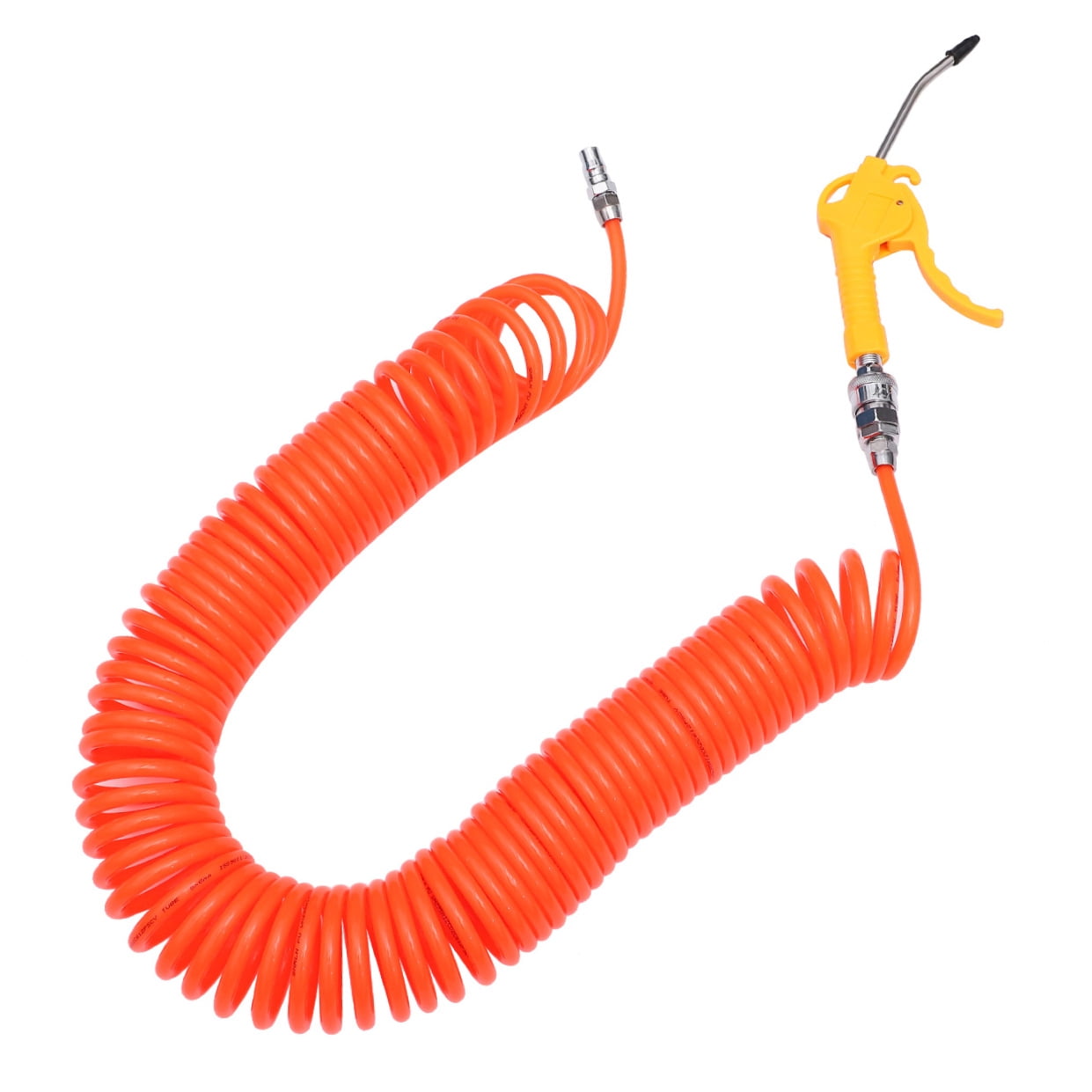YOSADIER Red Air Compressor Pneumatic Hose Kit PU Spiral Tube with Connector Low Pressure Loss and Air Duster