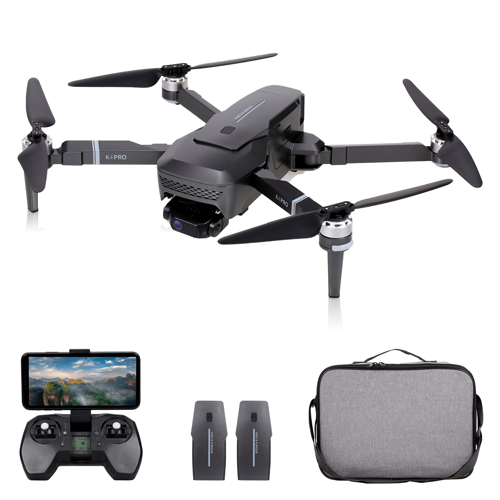 VISUO K1 PRO RC Drone with Camera 4K 2 Gimbal Brushless Motor 5G Wifi