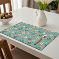 thumbnail image 6 of Placemat, Pioneer Flower Floral Print Pattern Place Mats Table Mat Set Of 2, PVC Washable Placemats for Party Kitchen Dining Decoration, 18x12 Inch, Fade Resistant, 6 of 6