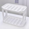 thumbnail image 1 of IDEANATEGRATE Professional White Cosmetic Organizer Desktop Rack for Home and Bathroom Use, 1 of 8