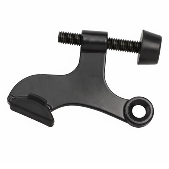5 Pack Heavy Duty Hinge Pin Door Stop, Metal Made Black Finish from Rok Hardware