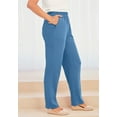 thumbnail image 3 of Roaman's Women's Plus Size Tall Plus Size Straight Leg Soft Knit Pull On Pant, 3 of 6
