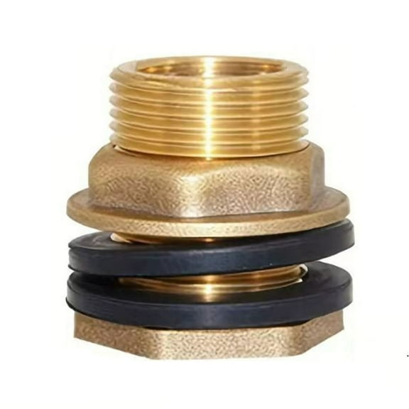 Brass Water Tanks Connector Solid Brass Bulkhead Fitting Garden Hose Connectors Simple Installation for Garden Hose