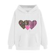 thumbnail image 3 of UPPADA Valentine Hooded Sweatshirt for Women Funny Love Heart Shirts Long Sleeve Pullover Casual Crewneck Top for Valentine Celebrations White,XL, 3 of 6