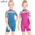 thumbnail image 2 of Greeniant Nuevo estilo, trajes de neopreno para niños, traje de buceo a prueba de sol, engrosamiento de 2,5 MM, traje de baño de cuerpo completo para Deportes acuáticos Rosado S Greeniant OD003674-01, 2 of 6
