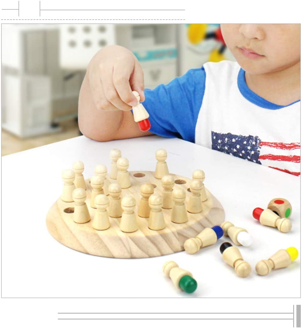 Wooden Memory Chess Game for kids - Kraftsman Brand Store