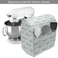 thumbnail image 2 of Whales Stand Mixer Cover, Abstract Symmetric Mammal Fish with Marine Themed Ornamental Illustration, Kitchen Appliance Organizer Bag Cover with Pockets, 5 Quarts, Mint Green and White, by Ambesonne, 2 of 4