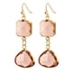 thumbnail image 1 of 1 par de pendientes para mujer hechos a mano con forma de gota de agua y cristales de imitación azul y rosa, regalo de joyería., 1 of 8