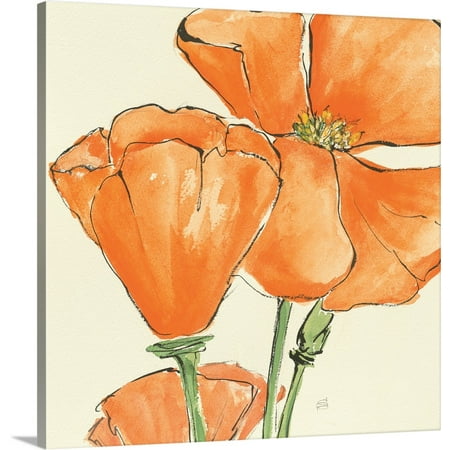 Sunshine Poppies - Great BIG Canvas | Chris Paschke Premium Thick-Wrap Canvas entitled Sunshine Poppy III