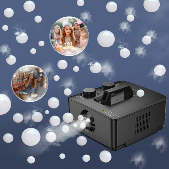 Tilvision Portable Fog Bubble Machine, 350W, 8000  Fog Bubbles/Min, Smoke Effect for Indoor & Outdoor Halloween